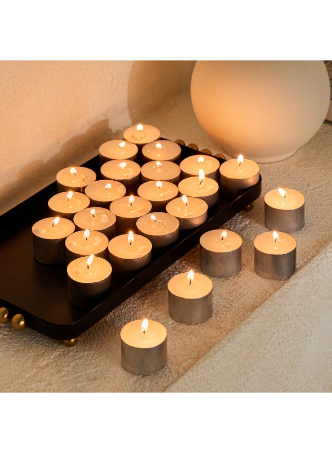 Home Box Unscented Tealight Candle Set - 25 Pieces - Image 3